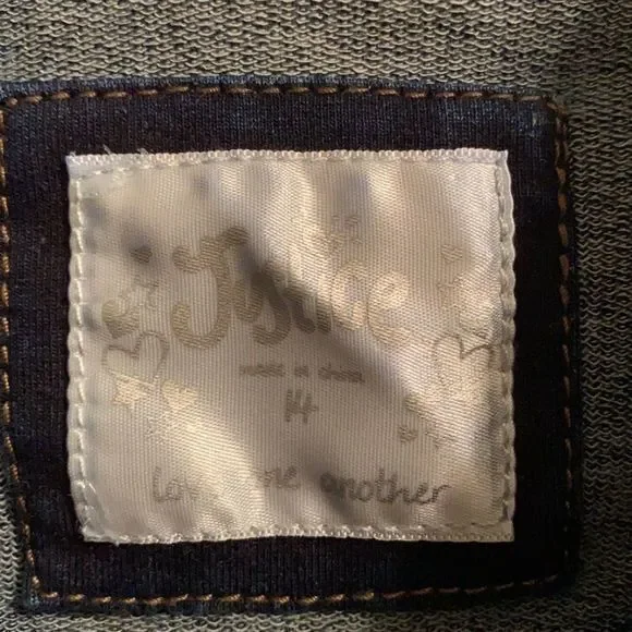 Justice Dark Stretch Denim Jacket - Picture 2 of 2